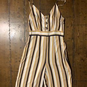 Striped lightweight jumpsuit